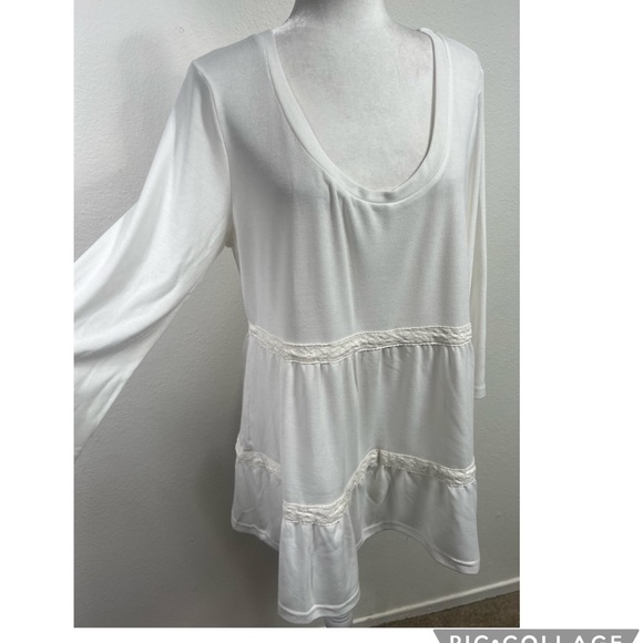 Weekend Suzanne Betro Large Women's Tunic Top Lace - Picture 4 of 10